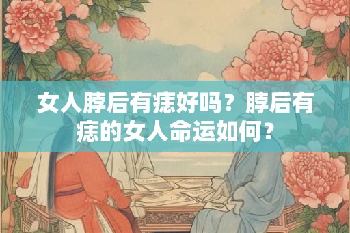 女人脖后有痣好吗？脖后有痣的女人命运如何？