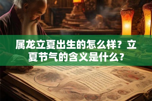 属龙立夏出生的怎么样？立夏节气的含义是什么？