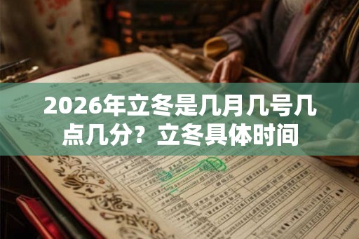 2026年立冬是几月几号几点几分？立冬具体时间
