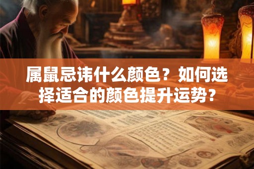 属鼠忌讳什么颜色？如何选择适合的颜色提升运势？