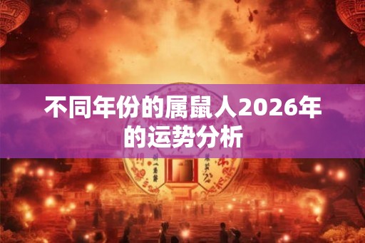 不同年份的属鼠人2026年的运势分析