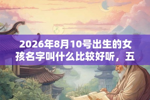 2026年8月10号出生的女孩名字叫什么比较好听，五行属什么