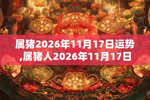 属猪2026年11月17日运势,属猪人2026年11月17日财运,生肖猪2026年11月17日运势