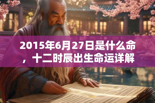 2015年6月27日是什么命，十二时辰出生命运详解