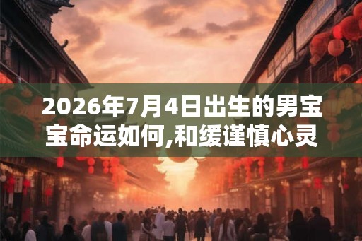 2026年7月4日出生的男宝宝命运如何,和缓谨慎心灵手巧