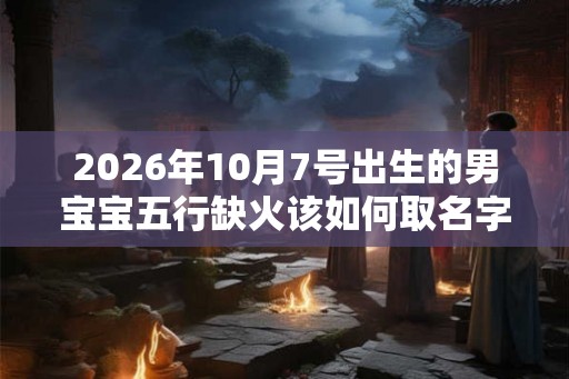 2026年10月7号出生的男宝宝五行缺火该如何取名字