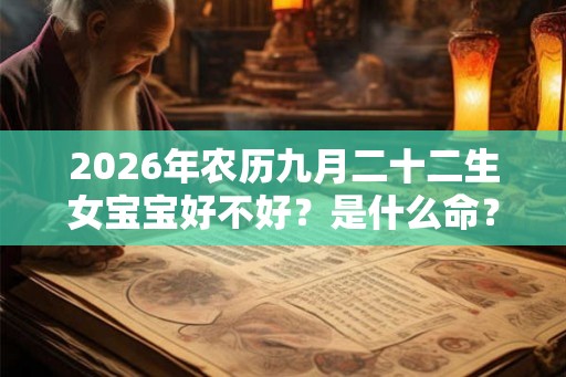 2026年农历九月二十二生女宝宝好不好？是什么命？