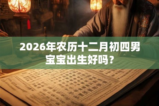 2026年农历十二月初四男宝宝出生好吗？