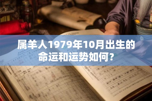 属羊人1979年10月出生的命运和运势如何？