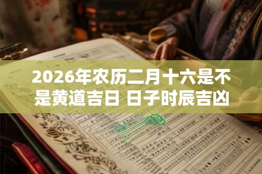 2026年农历二月十六是不是黄道吉日 日子时辰吉凶