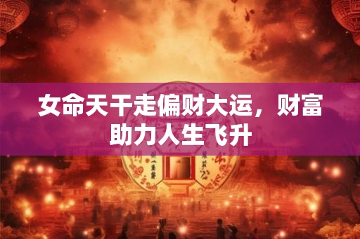 女命天干走偏财大运，财富助力人生飞升
