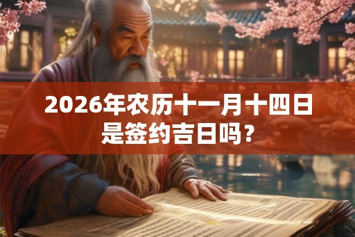 2026年农历十一月十四日是签约吉日吗？