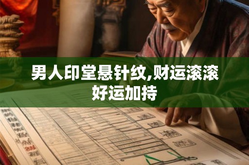 男人印堂悬针纹,财运滚滚好运加持