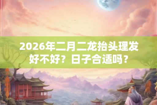 2026年二月二龙抬头理发好不好？日子合适吗？
