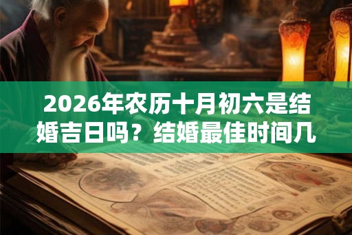 2026年农历十月初六是结婚吉日吗？结婚最佳时间几点？