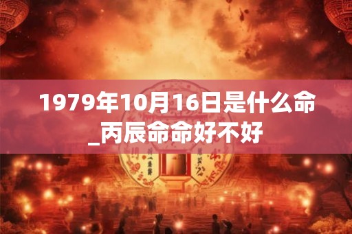 1979年10月16日是什么命_丙辰命命好不好 1979年10月16日是什么命_丙辰命命好不好