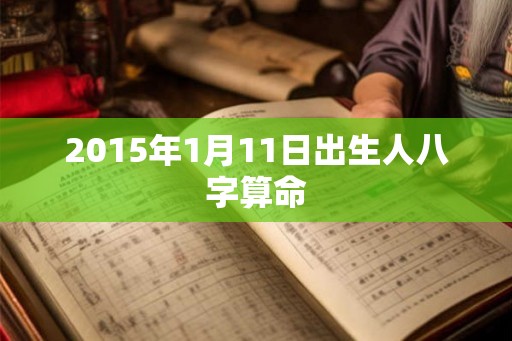 2015年1月11日出生人八字算命