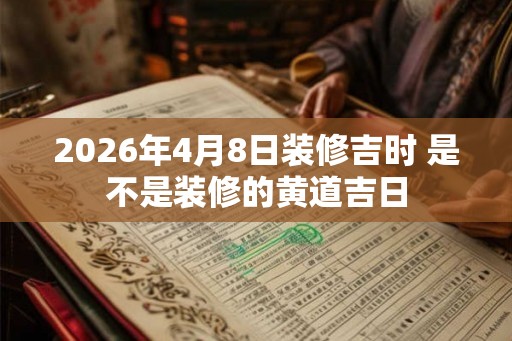 2026年4月8日装修吉时 是不是装修的黄道吉日