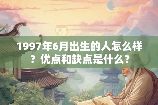 1997年6月出生的人怎么样?优点和缺点是什么? 1997年6月出生的人怎么样?优点和缺点是什么?