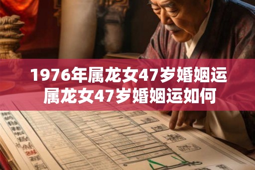 1976年属龙女47岁婚姻运 属龙女47岁婚姻运如何