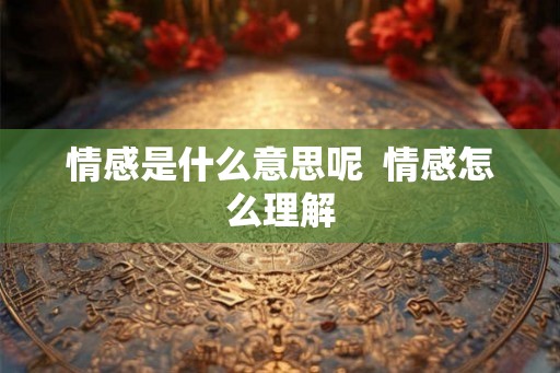 情感是什么意思呢 情感怎么理解 情感是什么意思呢 情感怎么理解