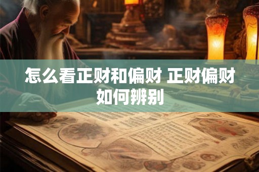 怎么看正财和偏财 正财偏财如何辨别