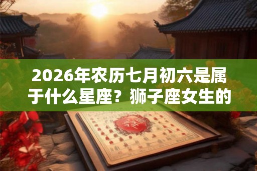 2026年农历七月初六是属于什么星座？狮子座女生的性格怎样？