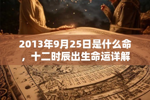 2013年9月25日是什么命，十二时辰出生命运详解
