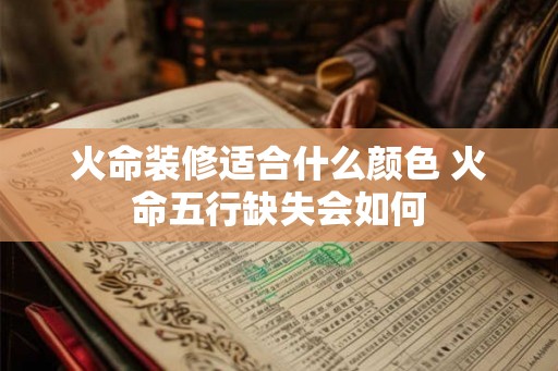 火命装修适合什么颜色 火命五行缺失会如何