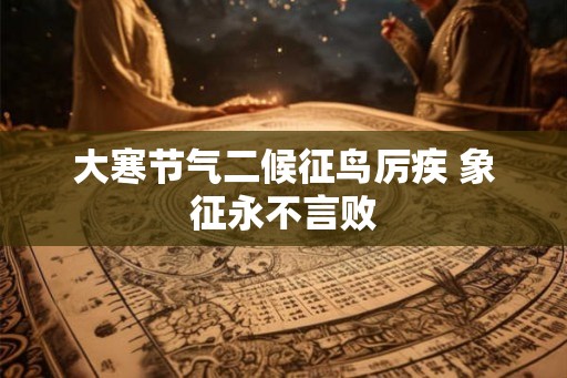 大寒节气二候征鸟厉疾 象征永不言败