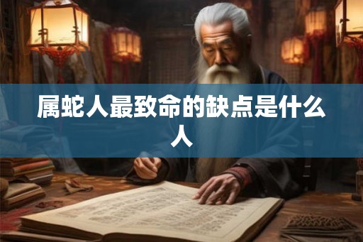 属蛇人最致命的缺点是什么人 属蛇人最致命的缺点是什么人