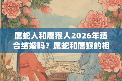 属蛇人和属猴人2026年适合结婚吗?属蛇和属猴的相配吗? 属蛇人和属猴人2026年适合结婚吗?属蛇和属猴的相配吗?