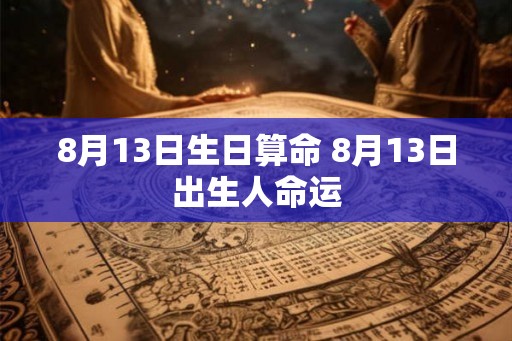 8月13日生日算命 8月13日出生人命运