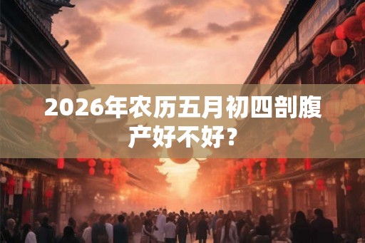 2026年农历五月初四剖腹产好不好？