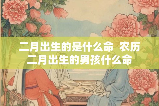 二月出生的是什么命  农历二月出生的男孩什么命