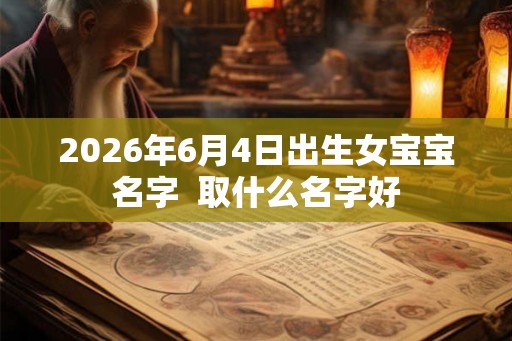 2026年6月4日出生女宝宝名字 取什么名字好 2026年6月4日出生女宝宝名字 取什么名字好