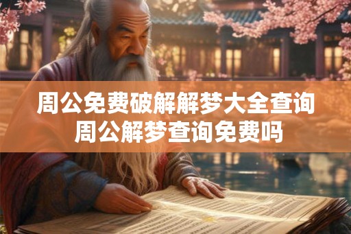 周公免费破解解梦大全查询 周公解梦查询免费吗