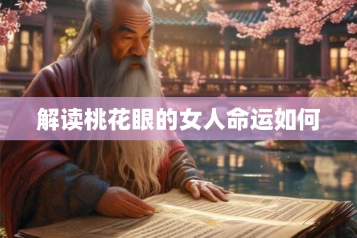 解读桃花眼的女人命运如何 解读桃花眼的女人命运如何