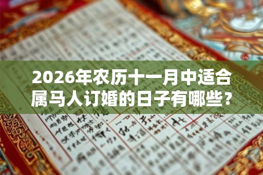 2026年农历十一月中适合属马人订婚的日子有哪些？
