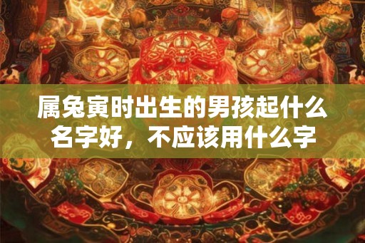 属兔寅时出生的男孩起什么名字好,不应该用什么字 属兔寅时出生的男孩起什么名字好,不应该用什么字