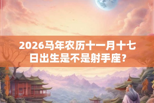 2026马年农历十一月十七日出生是不是射手座？