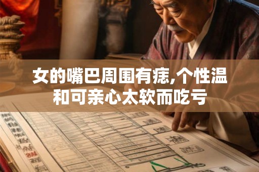 女的嘴巴周围有痣,个性温和可亲心太软而吃亏