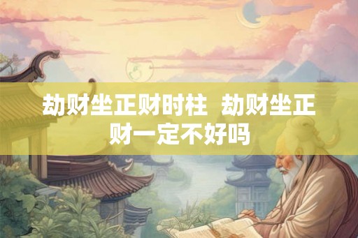 劫财坐正财时柱  劫财坐正财一定不好吗