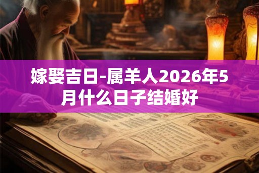 嫁娶吉日-属羊人2026年5月什么日子结婚好