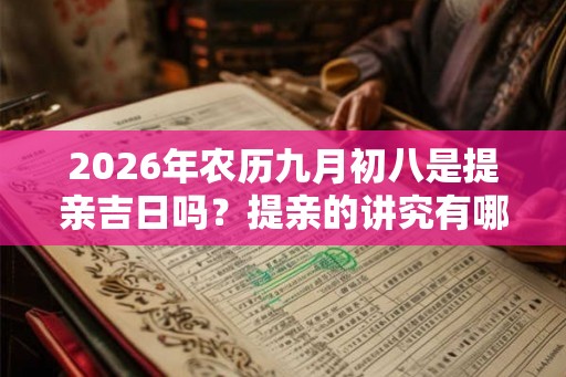 2026年农历九月初八是提亲吉日吗？提亲的讲究有哪些？