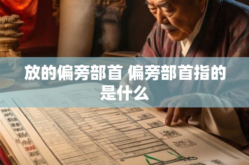 放的偏旁部首 偏旁部首指的是什么