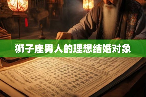狮子座男人的理想结婚对象
