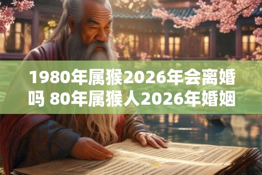 1980年属猴2026年会离婚吗 80年属猴人2026年婚姻运势