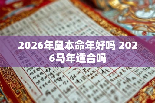 2026年鼠本命年好吗 2026马年适合吗