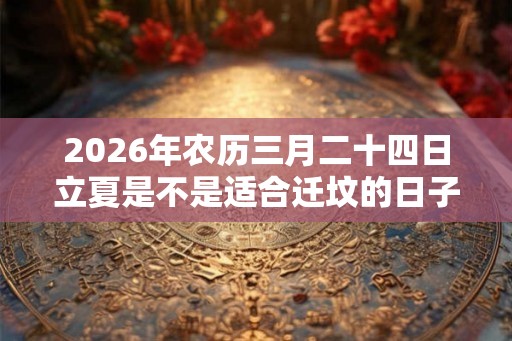 2026年农历三月二十四日立夏是不是适合迁坟的日子？
